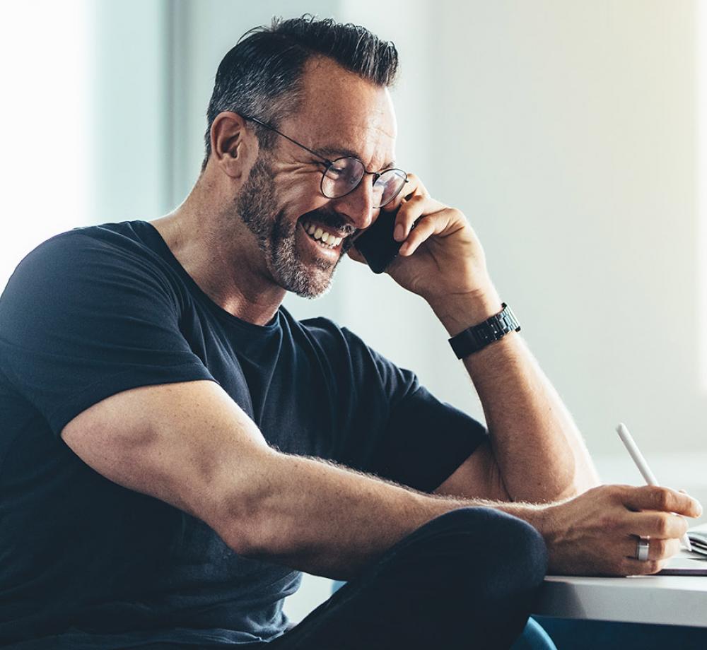 Man reviewing his solicitor documents