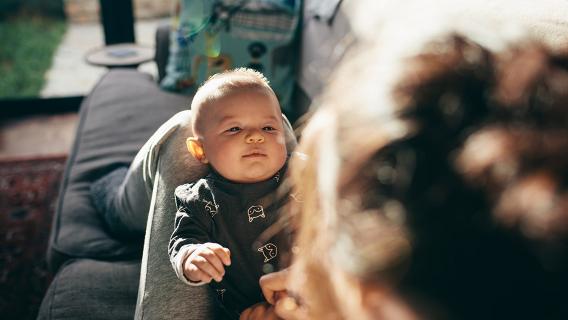 Baby with mother